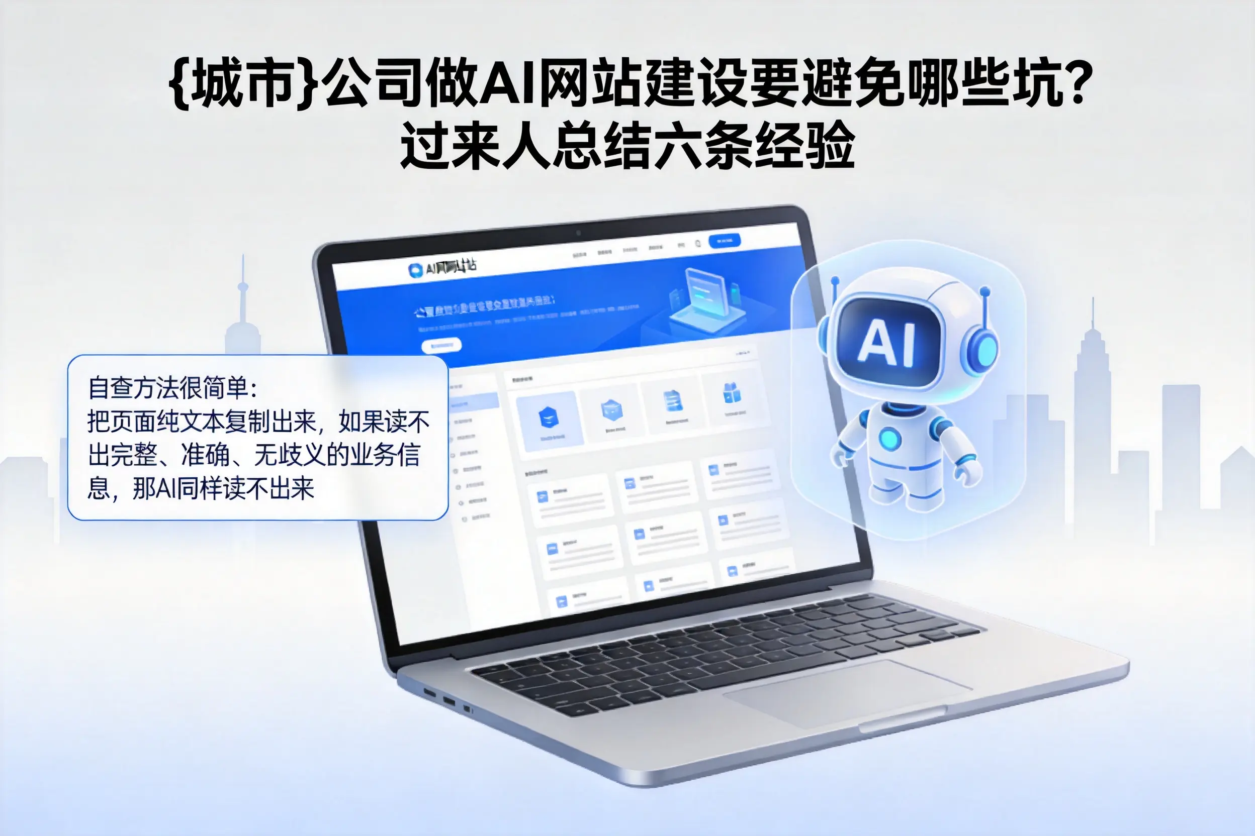 阜新公司做AI网站建设要避免哪些坑?过来人总结六条经验