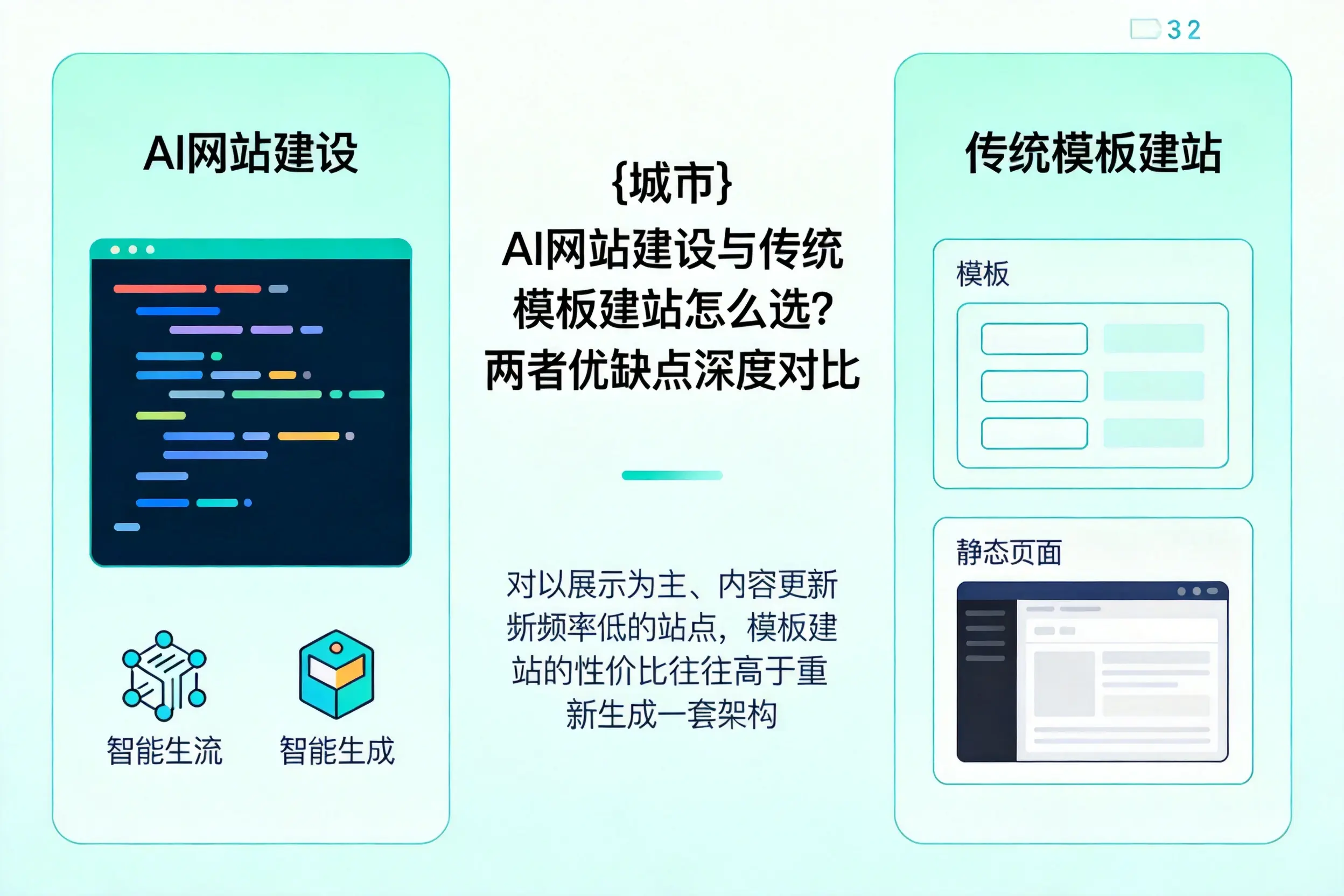 阜新AI网站建设与传统模板建站怎么选？两者优缺点深度对比