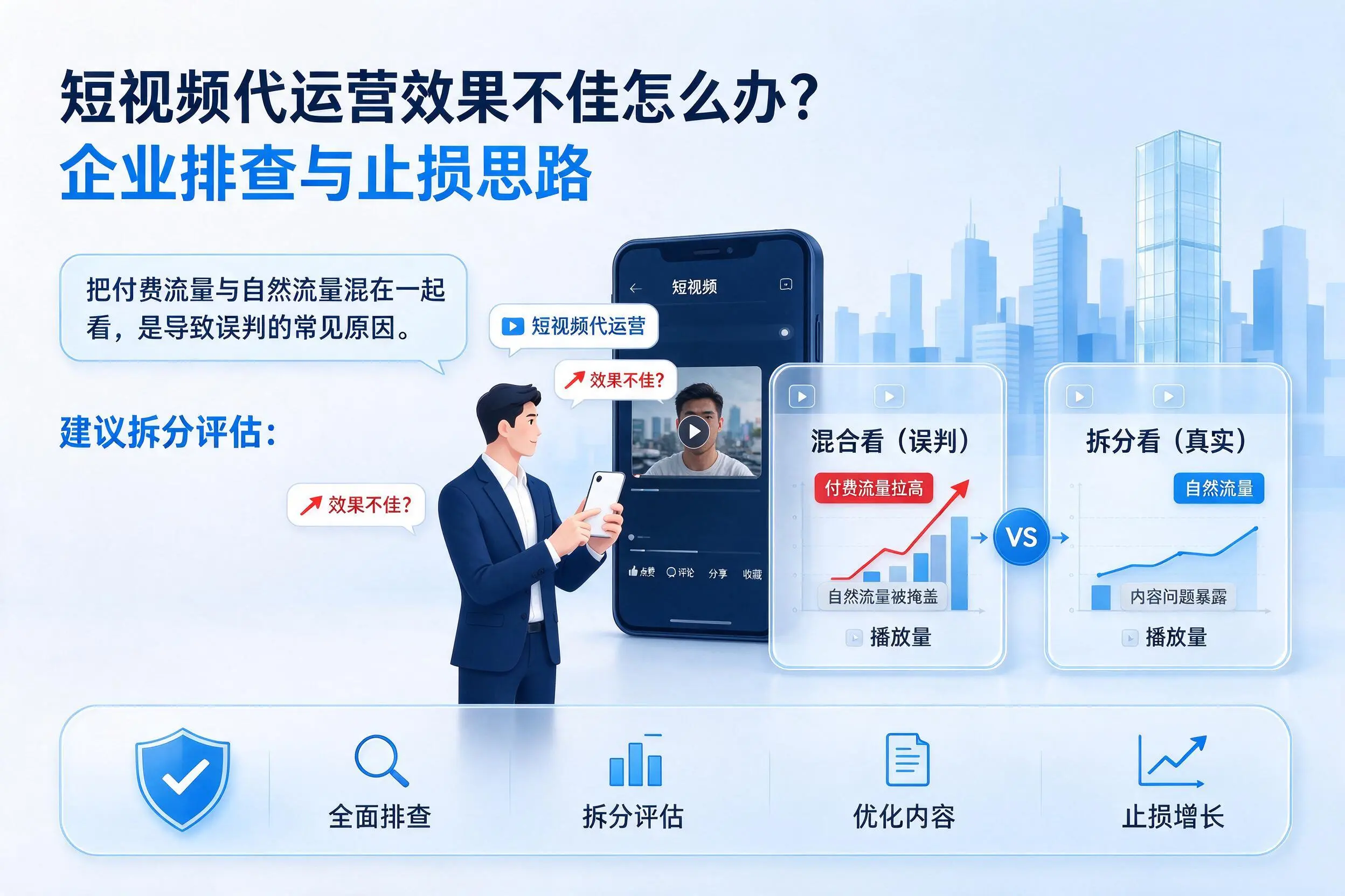 短视频代运营效果不佳怎么办？阜新企业排查与止损思路