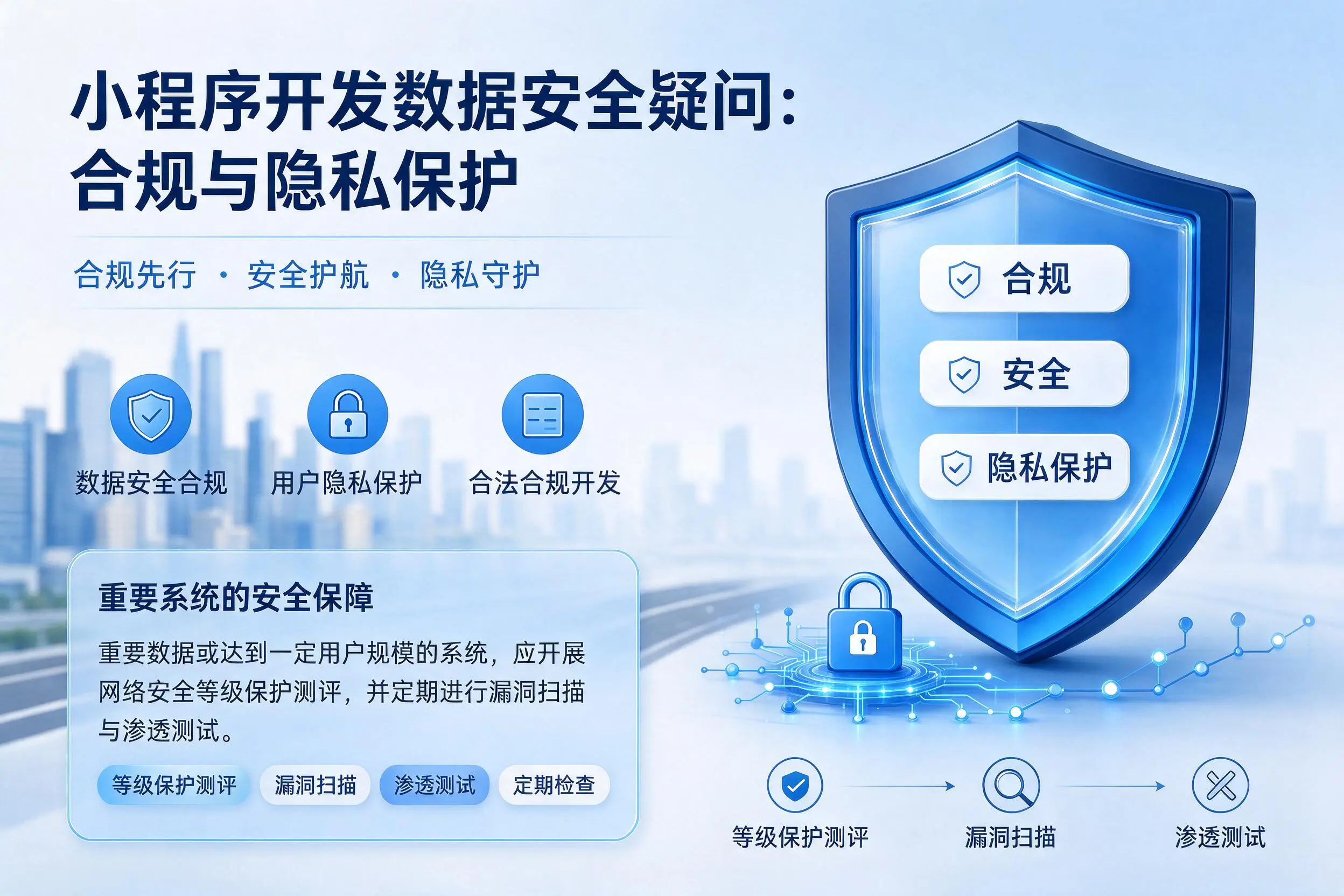 阜新小程序开发数据安全疑问：合规与隐私保护