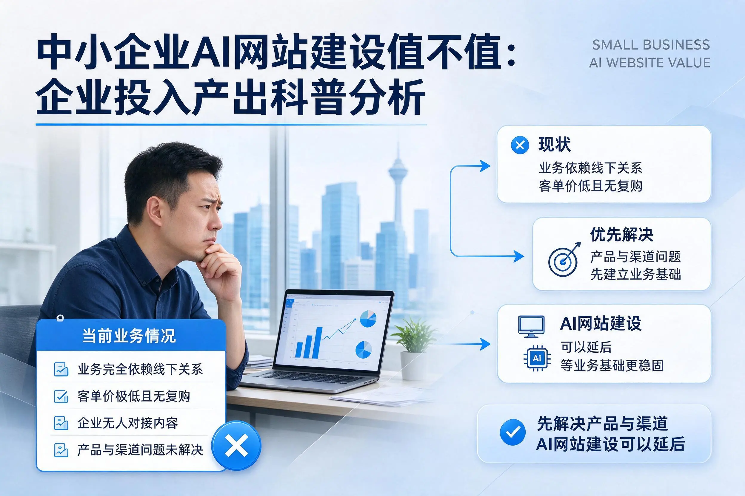 中小企业AI网站建设值不值：阜新企业投入产出科普分析