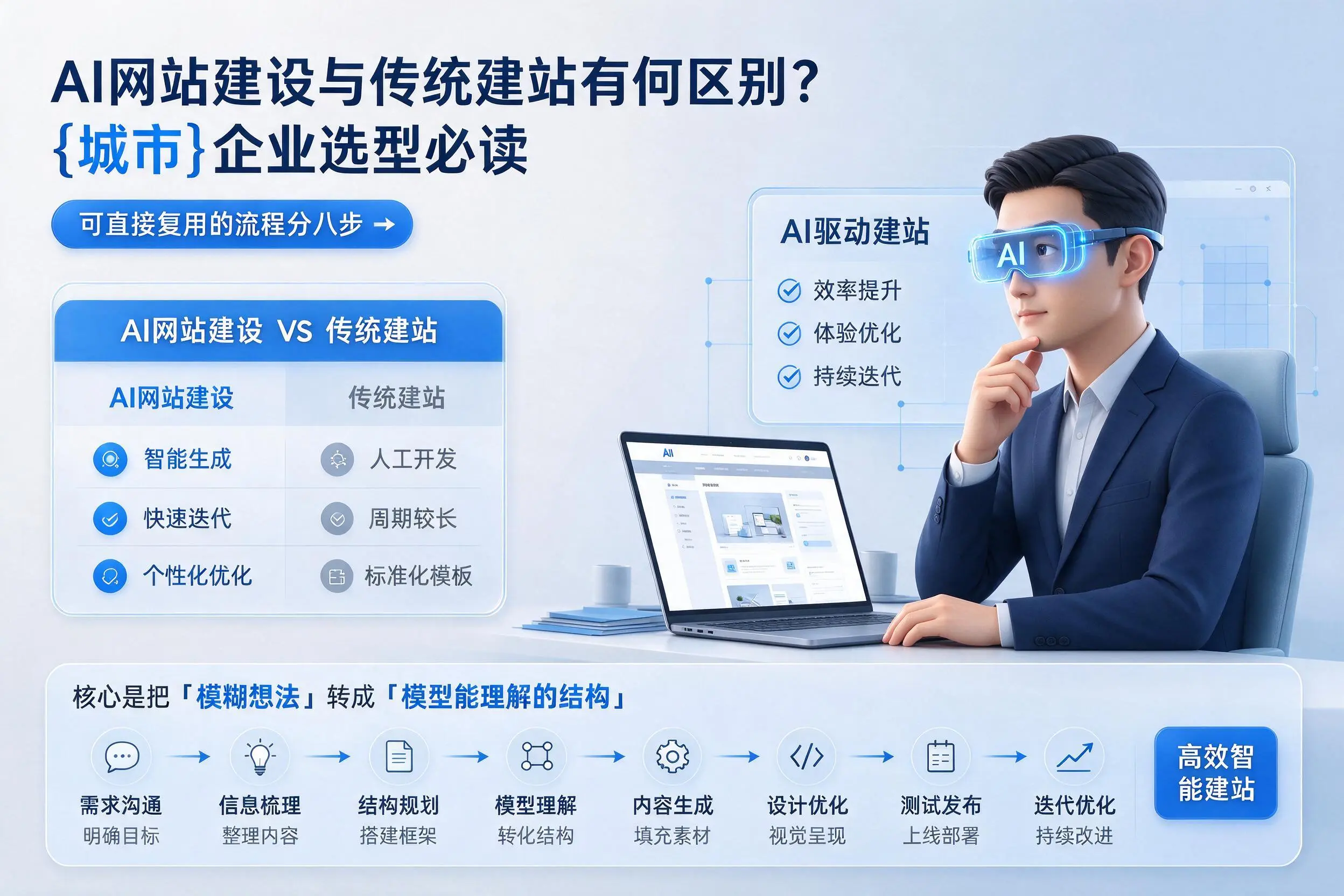 AI网站建设与传统建站有何区别？阜新企业选型必读