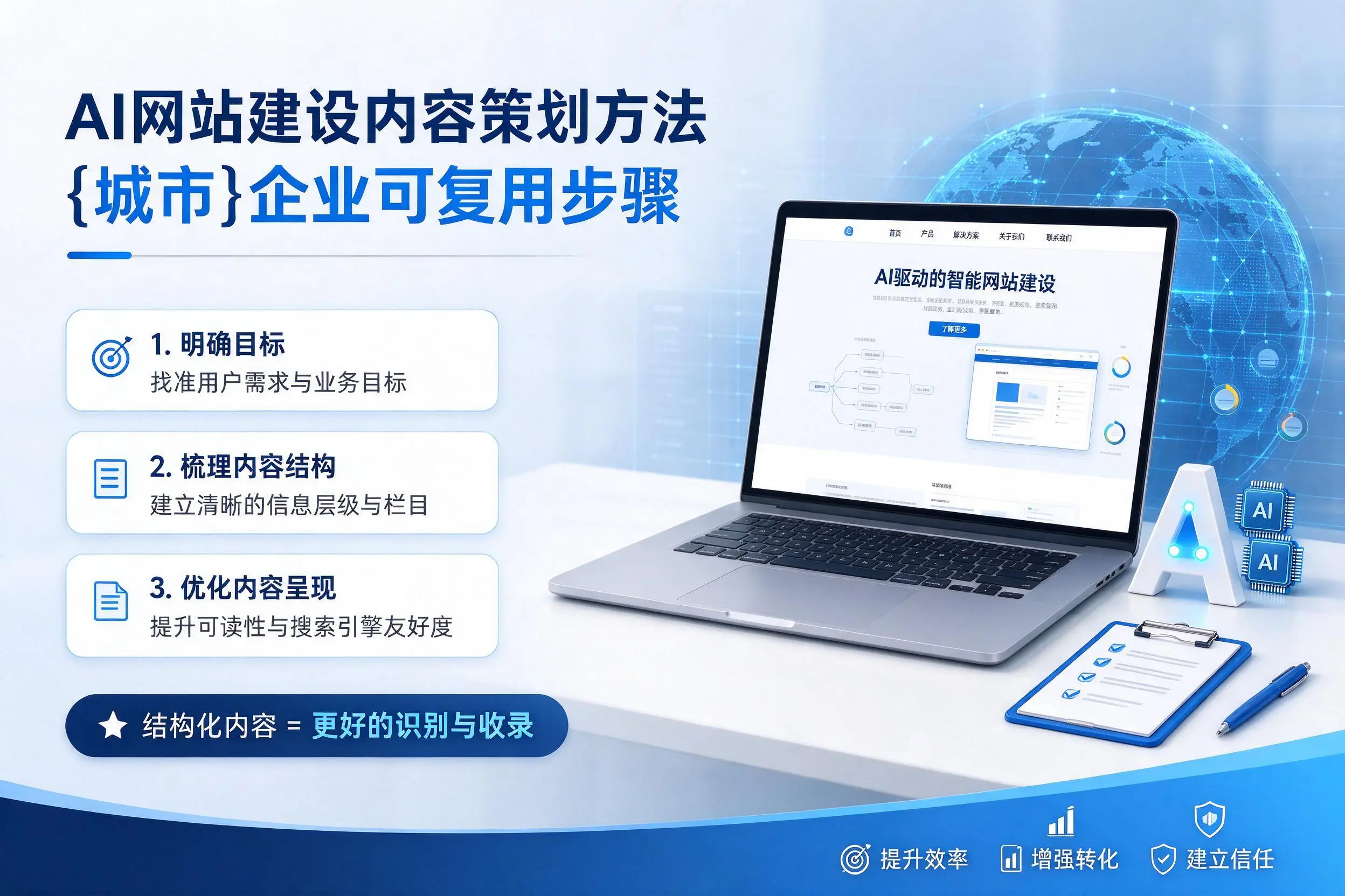 AI网站建设内容策划方法,阜新企业可复用步骤