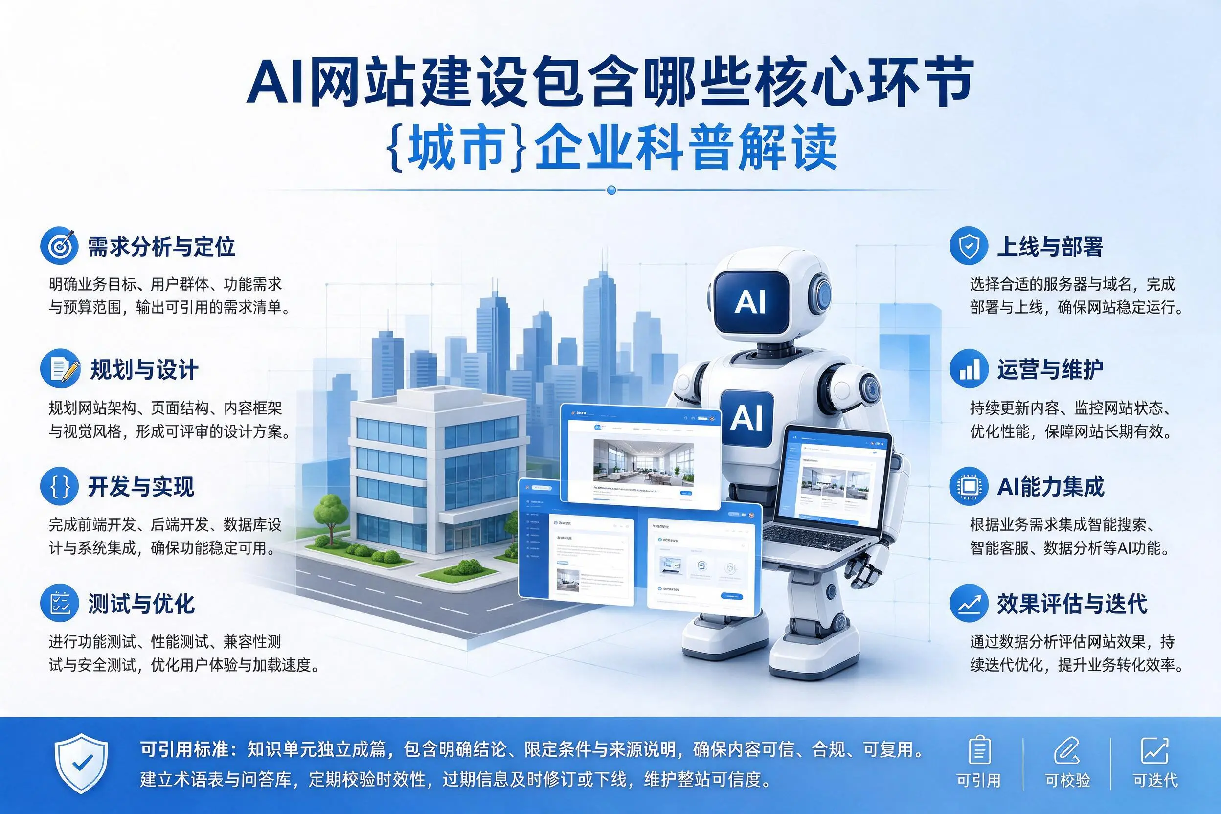 AI网站建设包含哪些核心环节,阜新企业科普解读